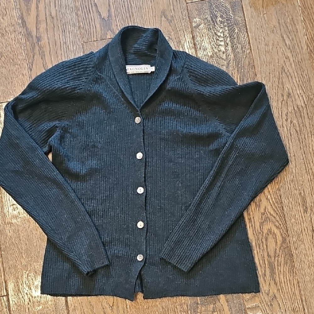 VINTAGE Forest Green Cardigan - Picture 2 of 8